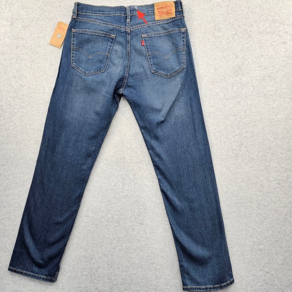 NWT Levis 505 Reg Straight Jeans Dark Wash Mens 34x32 Whiskering RARE One-R Tab - Picture 2 of 11